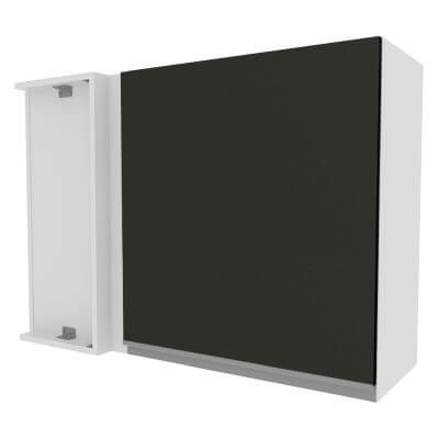 Armário Aéreo De Canto Madesa Glamy 1 Porta - Branco/Preto Branco