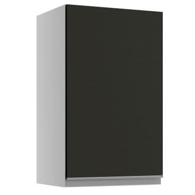 Armário Aéreo Madesa Glamy 40 Cm 1 Porta - Branco/Preto Branco