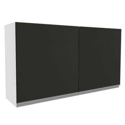 Armário Aéreo Madesa Glamy 120 Cm 2 Portas Branco/Preto