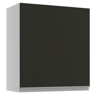 Armário Aéreo Madesa Glamy 60 Cm 1 Porta Branco/Preto Branco