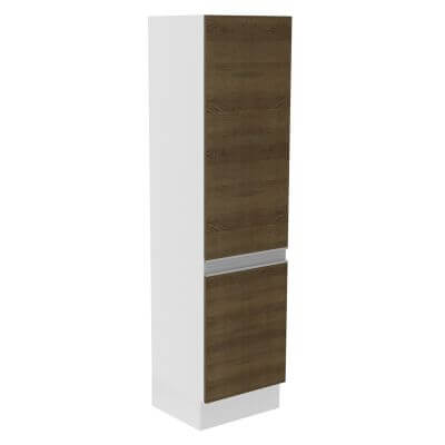 Paneleiro Madesa Smart 2 Portas Branco/Rustic Marrom