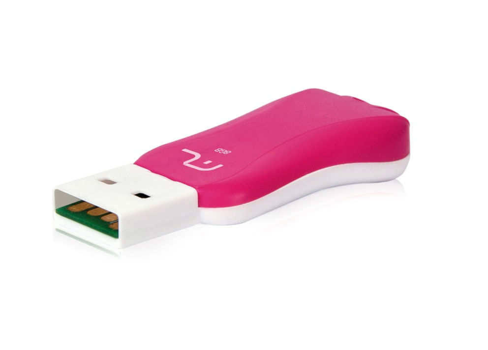 Pen Drive Titan 8Gb Usb Leitura 10Mb/S E Gravação 3Mb/S Rosa Multilaser - Pd701 Rosa