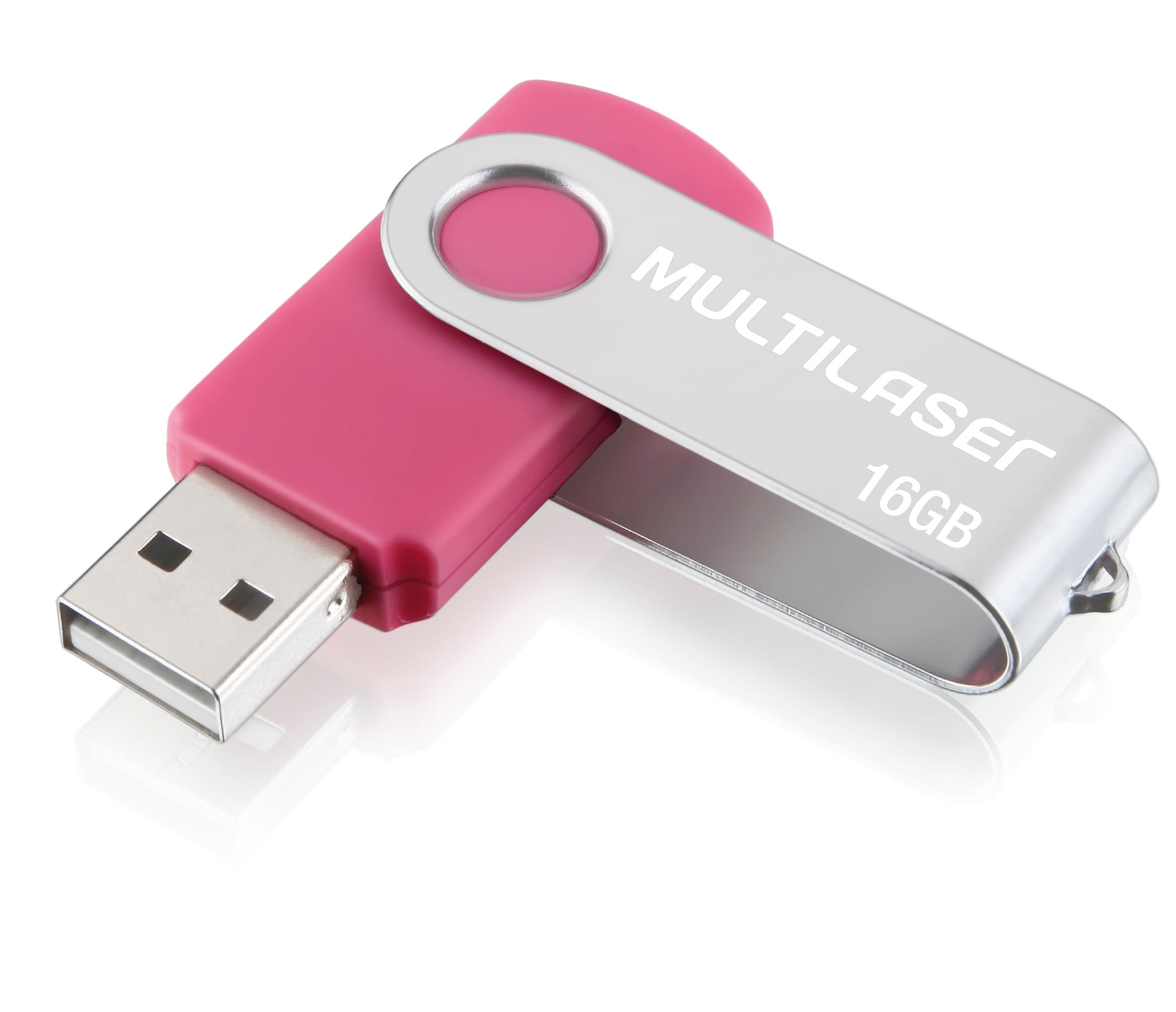 Pen Drive Twist 16Gb Usb Leitura 10Mb/S E Gravação 3Mb/S Rosa Multilaser - Pd688 Rosa