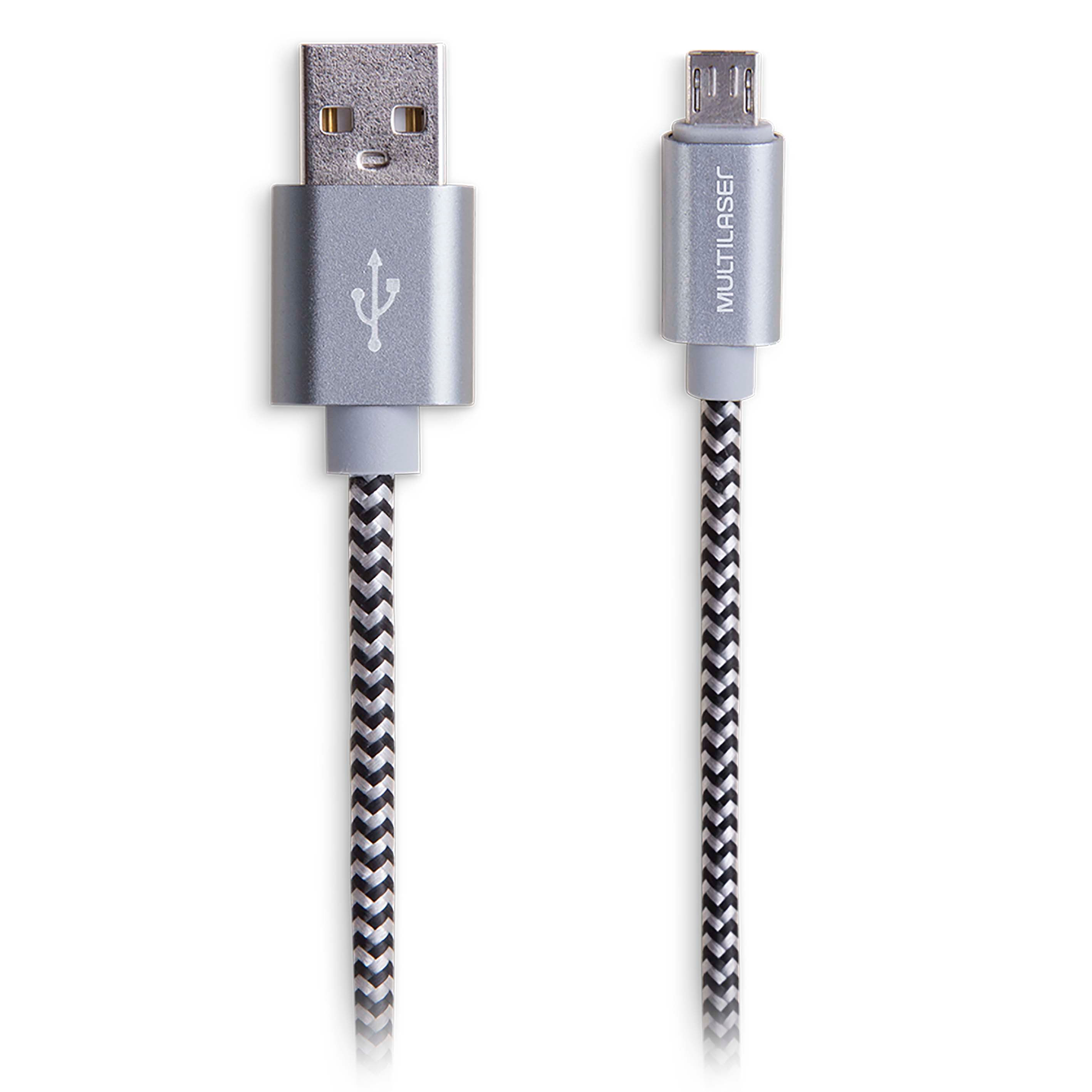 Cabo Micro 1,5M Usb Multilaser Cinza - Wi341 Cinza