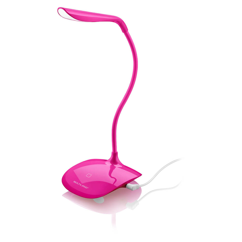 Luminária Led Usb 3 Níveis De Luz Rosa Multilaser - Ac273 Rosa