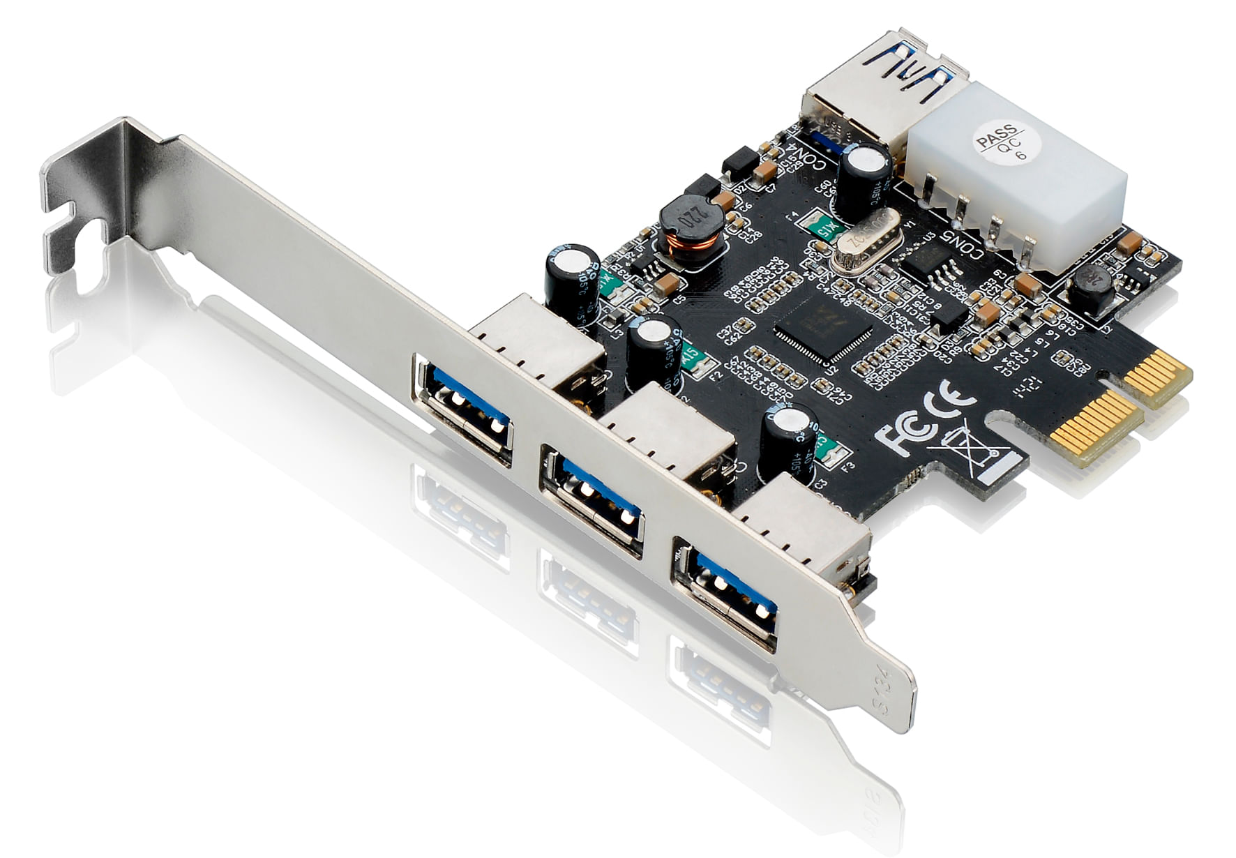 Placa Pci Multilaser Express Usb 3.0 Com 3 Portas Frontais + 1 Porta Traseira - Ga130