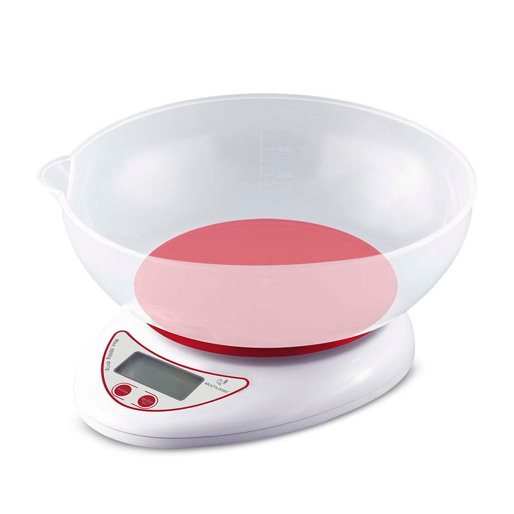 Balança De Cozinha Com Cuba 5Kg Multilaser Branca - Ce110 Branco