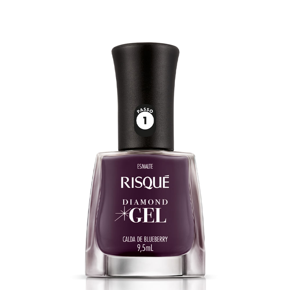 Esmalte Risqué Diamond Gel Calda De Blueberry Cremoso 9,5ml