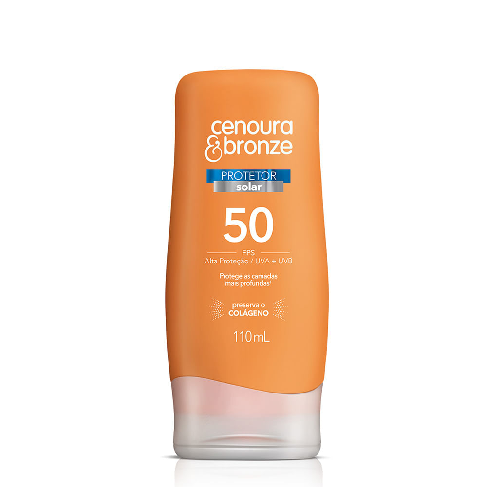 Protetor Solar Fps 50 Cenoura E Bronze 110ml