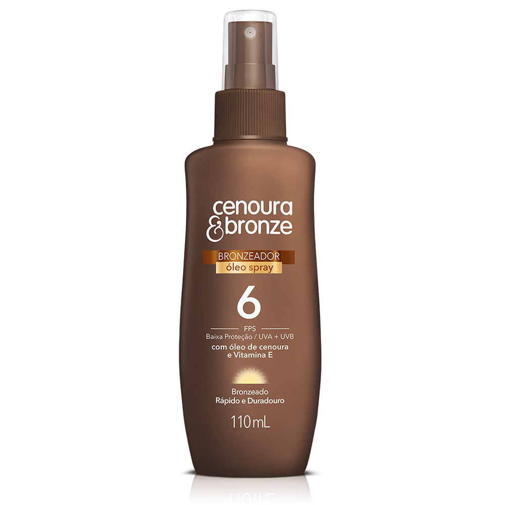 Óleo Bronzeador Fps 6 Cenoura E Bronze 110ml