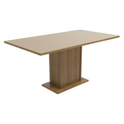 Mesa Madesa Retangular Tampo De Madeira 5275 Rustic/Crema