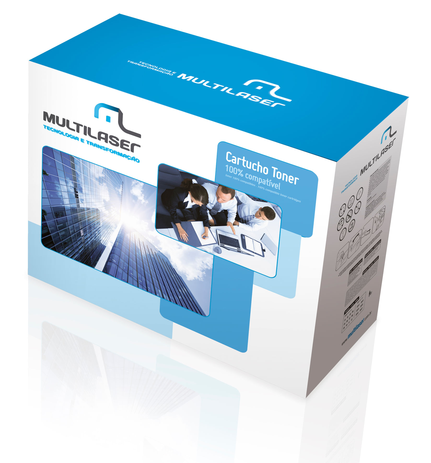 Cartucho Toner Universal CompatÃvel C/ Hp E Canon Lbp Preto Multilaser - Ct0301 Preto