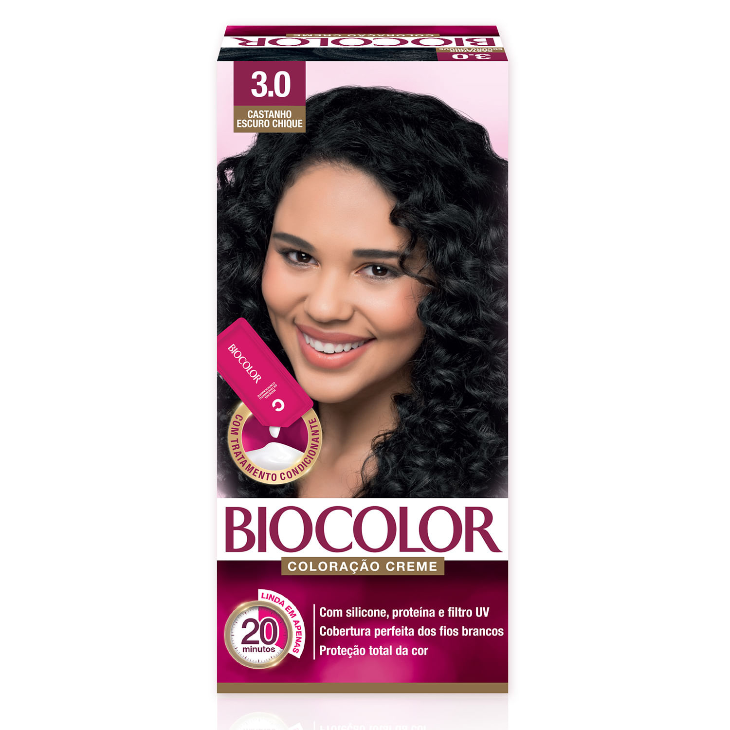 Tintura/Coloração Biocolor Mini Kit Castanho Escuro Chic 3.0