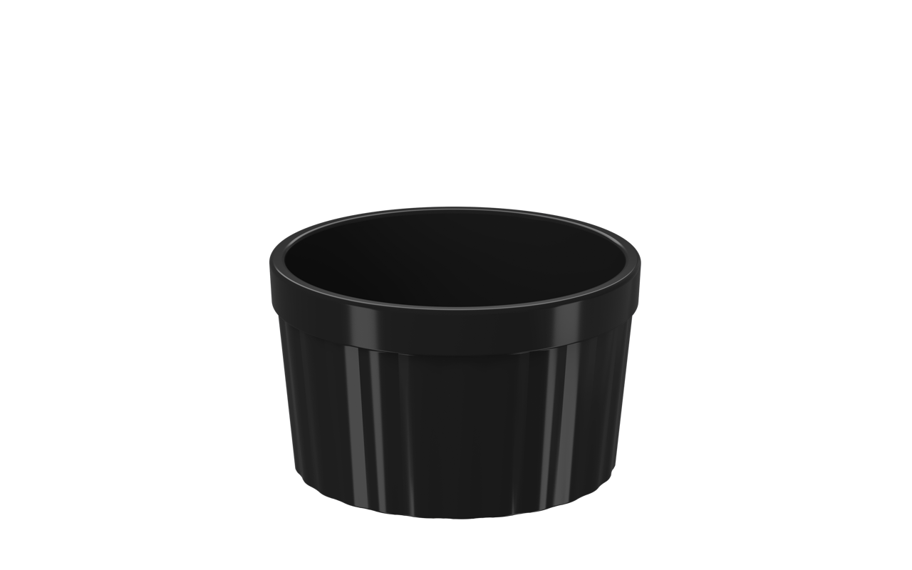 Ramekin 150ml Preto Uno Coza 7,9 X 4,7 Cm Preto