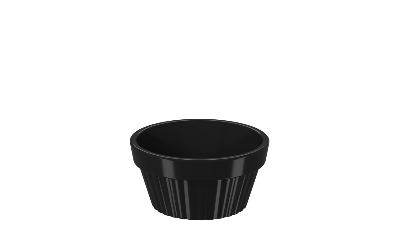 Ramekin 60ml Preto Uno Coza 6,8 X 3,4 Cm Preto