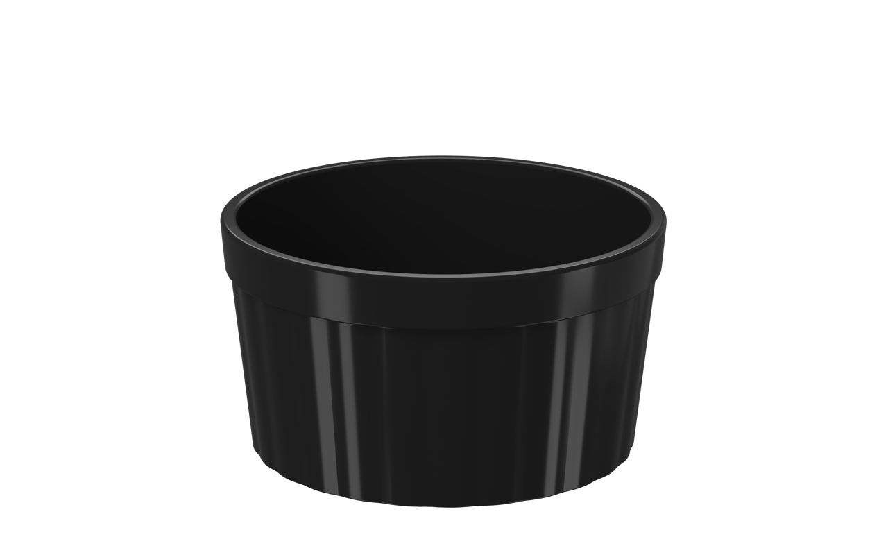 Ramekin 220ml Preto Uno Coza 9,7 X 5,2 Cm Preto
