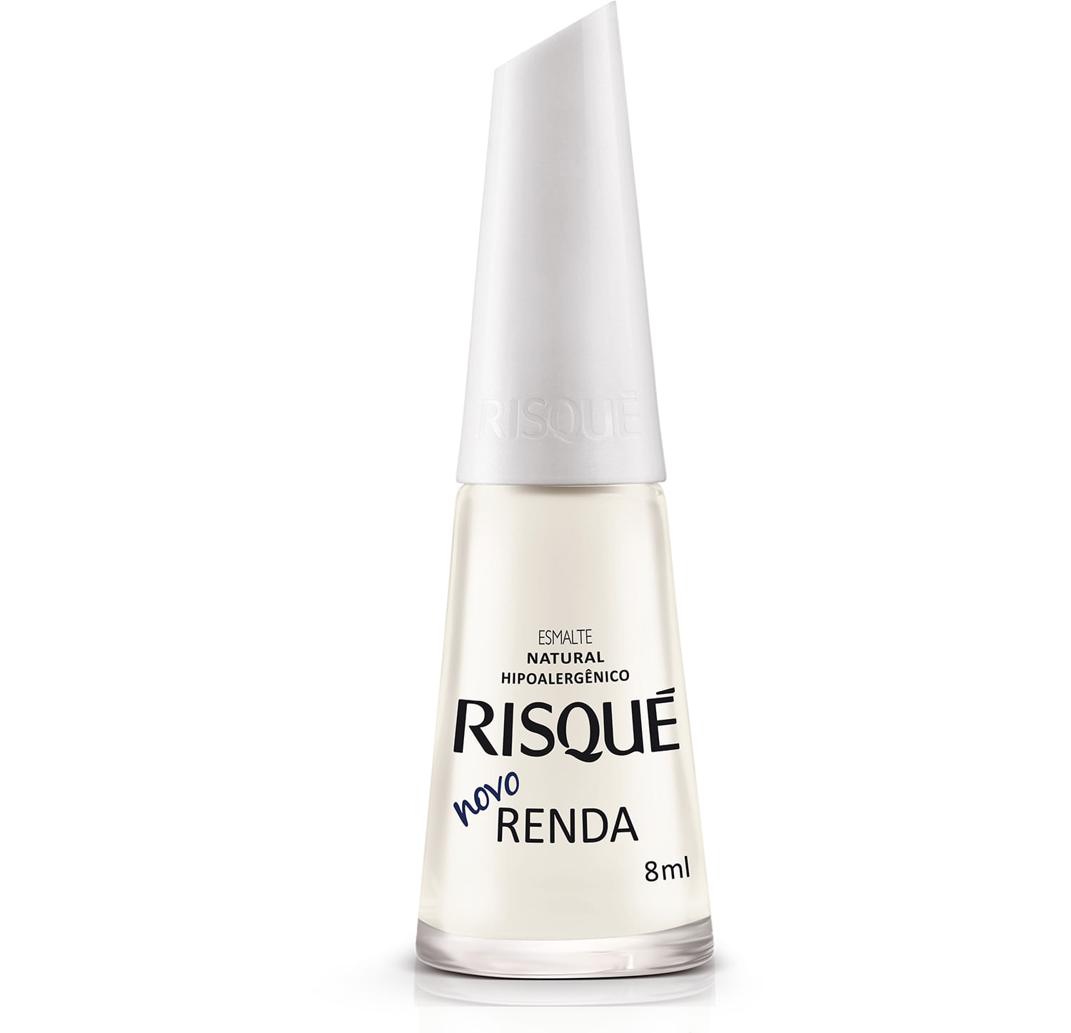 Esmalte Risqué Branco Natural Novo Renda 8ml