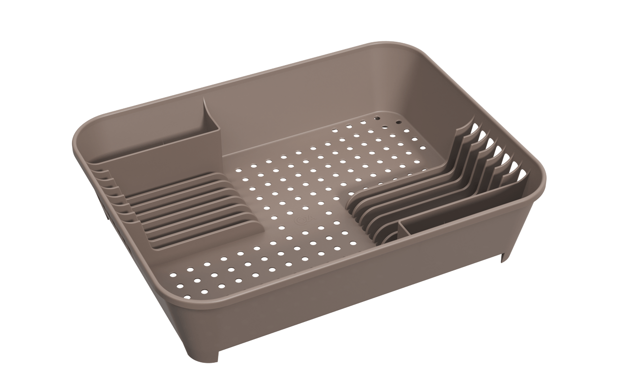Escorredor De Louças Basic 45 X 35 X 10,5 Cm Warm Gray Coza Coza