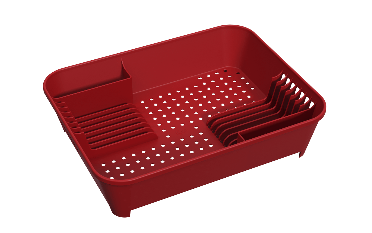 Escorredor De Louças Basic 45 X 35 X 10,5 Cm Vermelho Bold Coza Vermelho