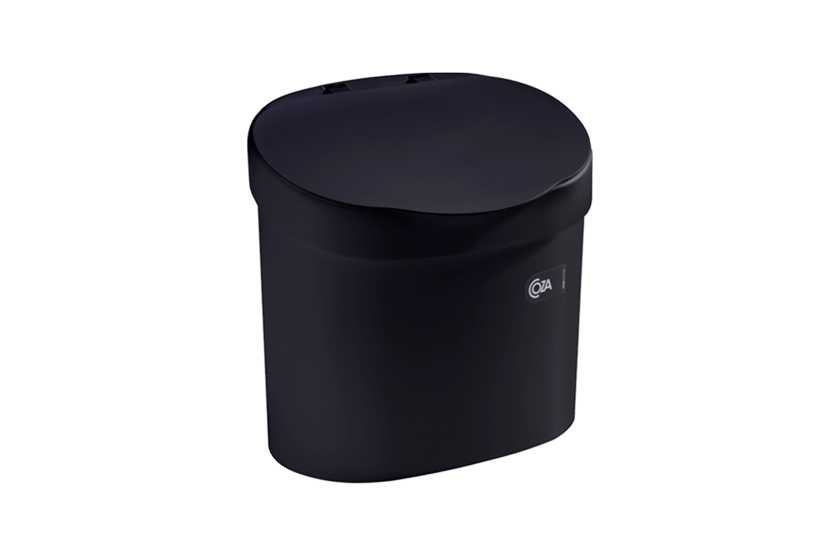 Lixeira Com Tampa Para Pia 22,8 X 15,6 X 22,4 Cm 4 L Preto