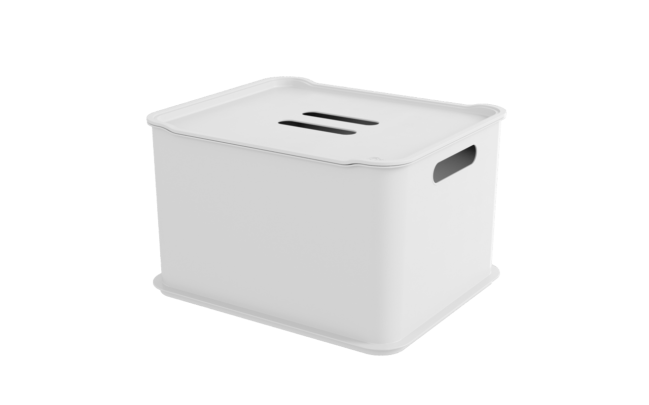 Cesta Ultra Com Tampa Branco Fit Coza 38 X 31,6 X 23,4 Cm Branco