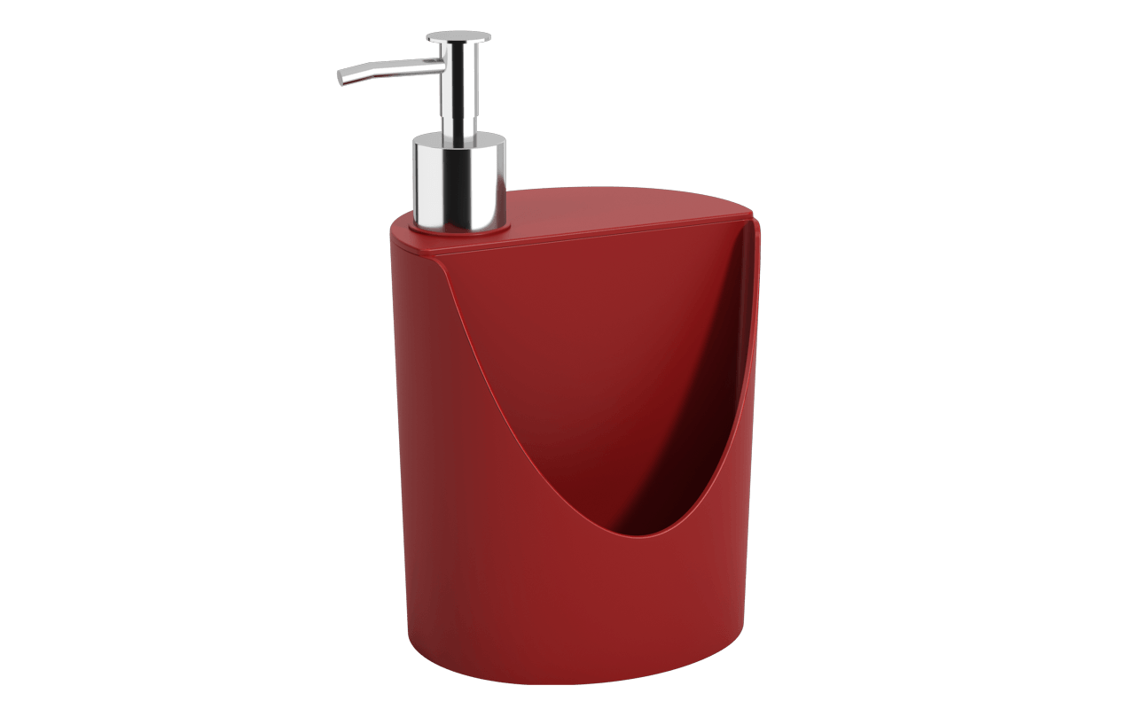 Dispenser Rj Basic 12 X 10,5 X 18 Cm 600 Ml Vermelho Bold Coza Vermelho