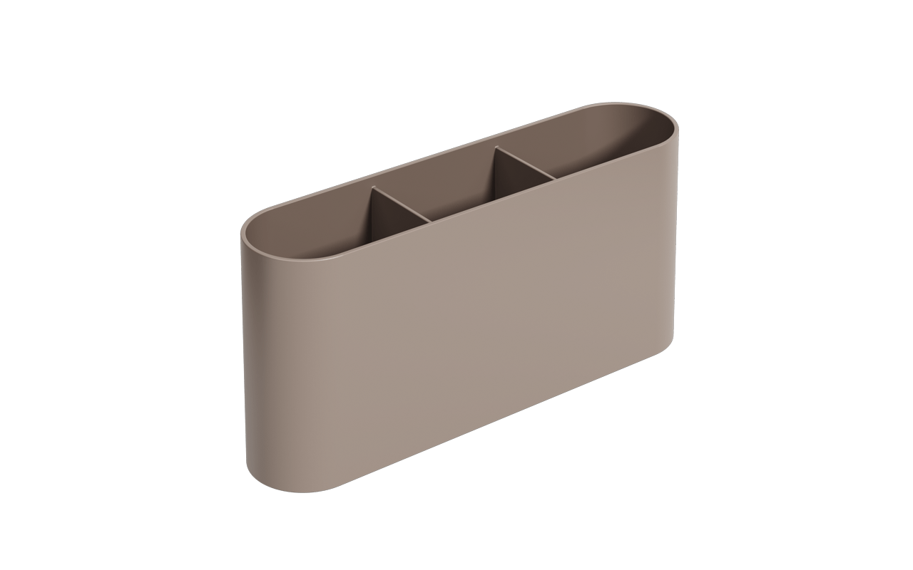 Escorredor De Talheres Flat 6 X 23,5 X 10 Cm Warm Gray Coza Coza