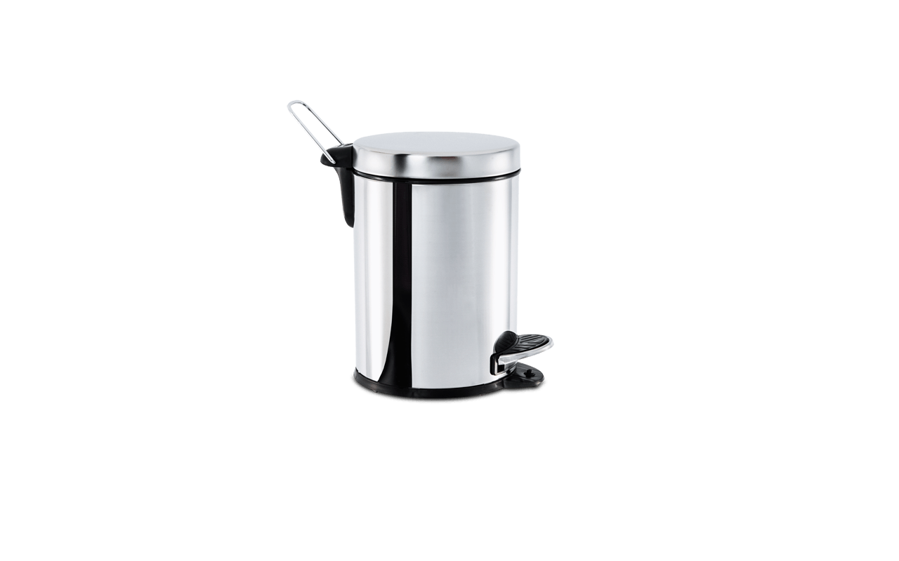Lixeira Inox Com Pedal E Balde 3 Litros - Decorline Lixeiras Ø 17 X 27 Cm Brinox