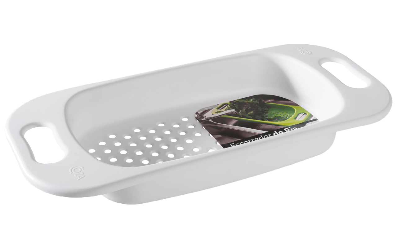 Escorredor Para Pia Basic 47,2 X 21,2 X 6,3 Cm Branco Coza Branco