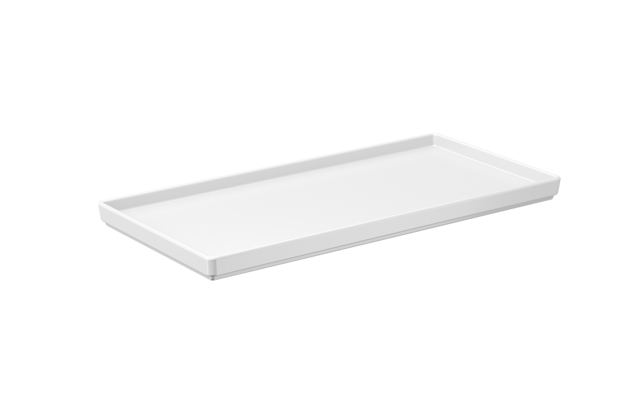 Prato Retangular 27X13x1,5cm Branco Uno Coza 27 X 13 X 1,5 Cm Branco