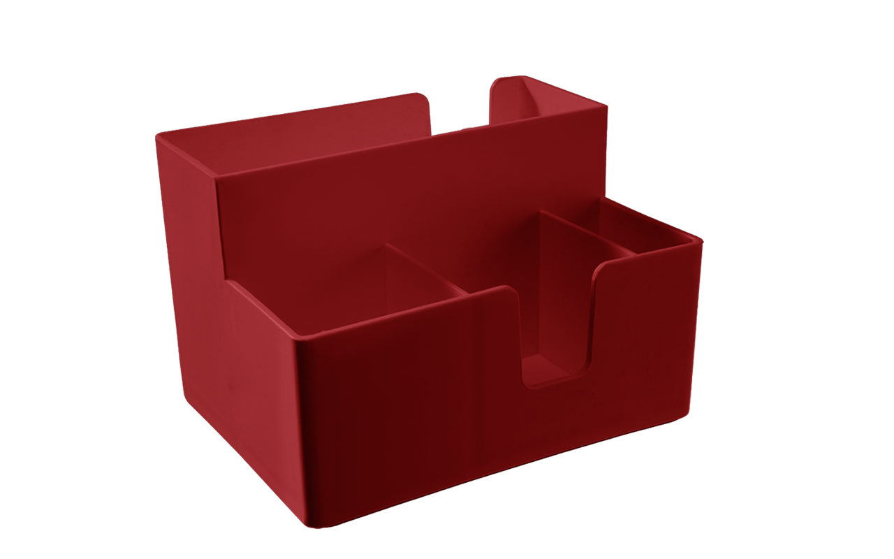 Porta-Guardanapo E Sachês Casual 14,1 X 10,6 X 9,4 Cm Vermelho Bold Coza Vermelho