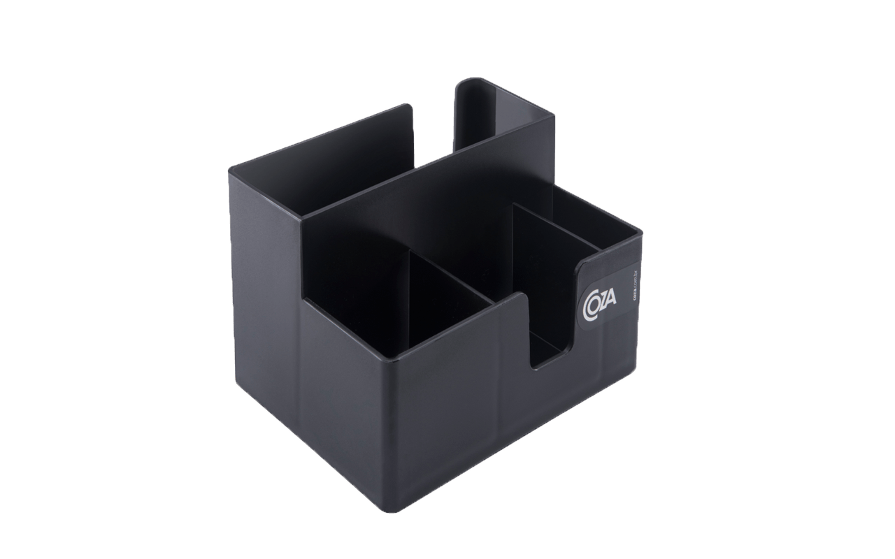 Porta-Guardanapo E Sachês Casual 14,1 X 10,6 X 9,4 Cm Preto Coza Preto