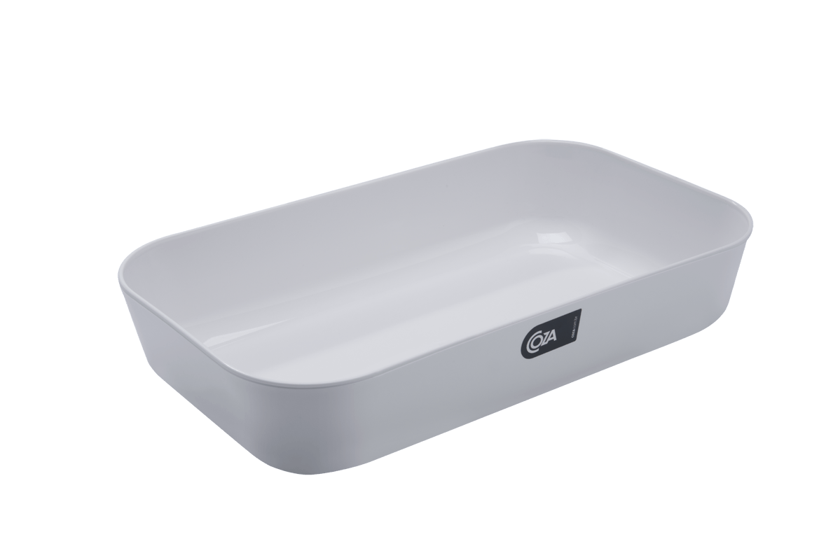 Tigela Retangular Essential 32,3 X 19 X 6,5 Cm 2,8 L Branco Coza Branco