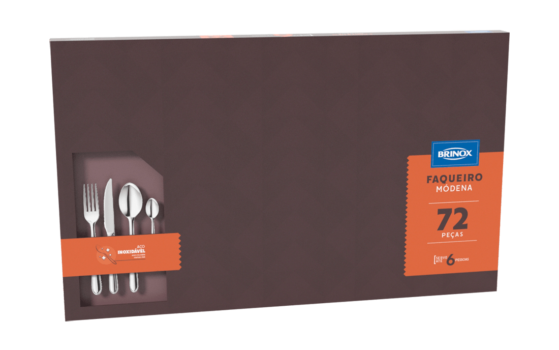 Faqueiro 72 Peças - Módena Brinox