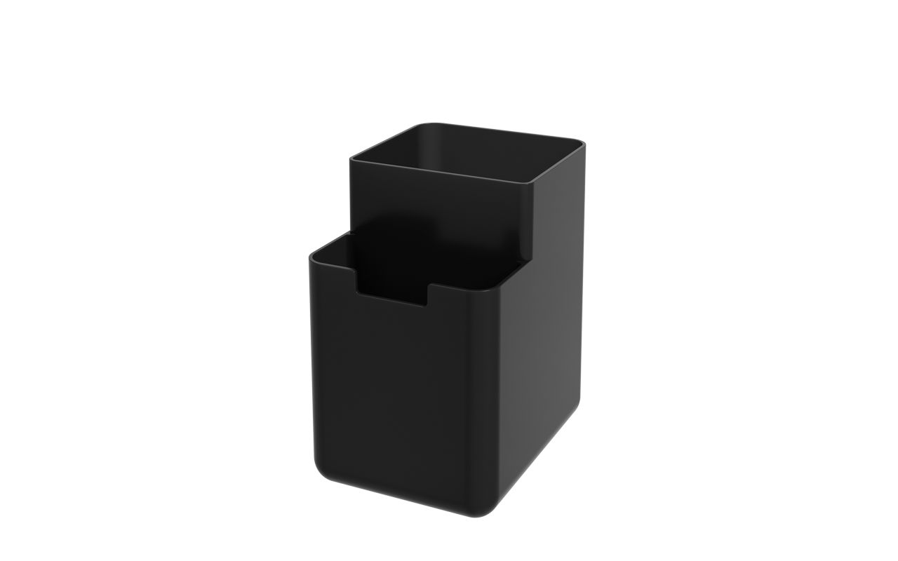 Organizador De Pia Single Coza 8 X 10,5 X 12,1 Cm Preto Coza Preto