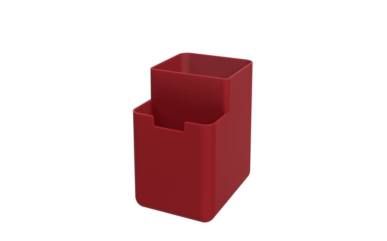 Organizador De Pia Single Coza 8 X 10,5 X 12,1 Cm Vermelho Bold Coza