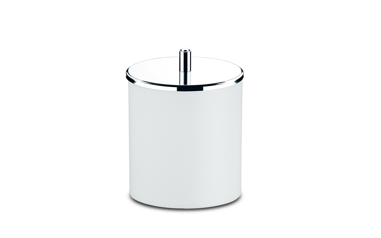 Lixeira Pp Tampa Inox 18,5 X 23 Cm Branco Brinox Branco