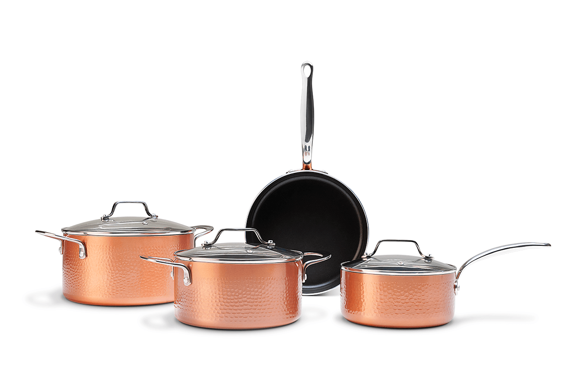 Jogo De Panelas Com Fundo De Indução 4 Peças Copper Brinox Inox