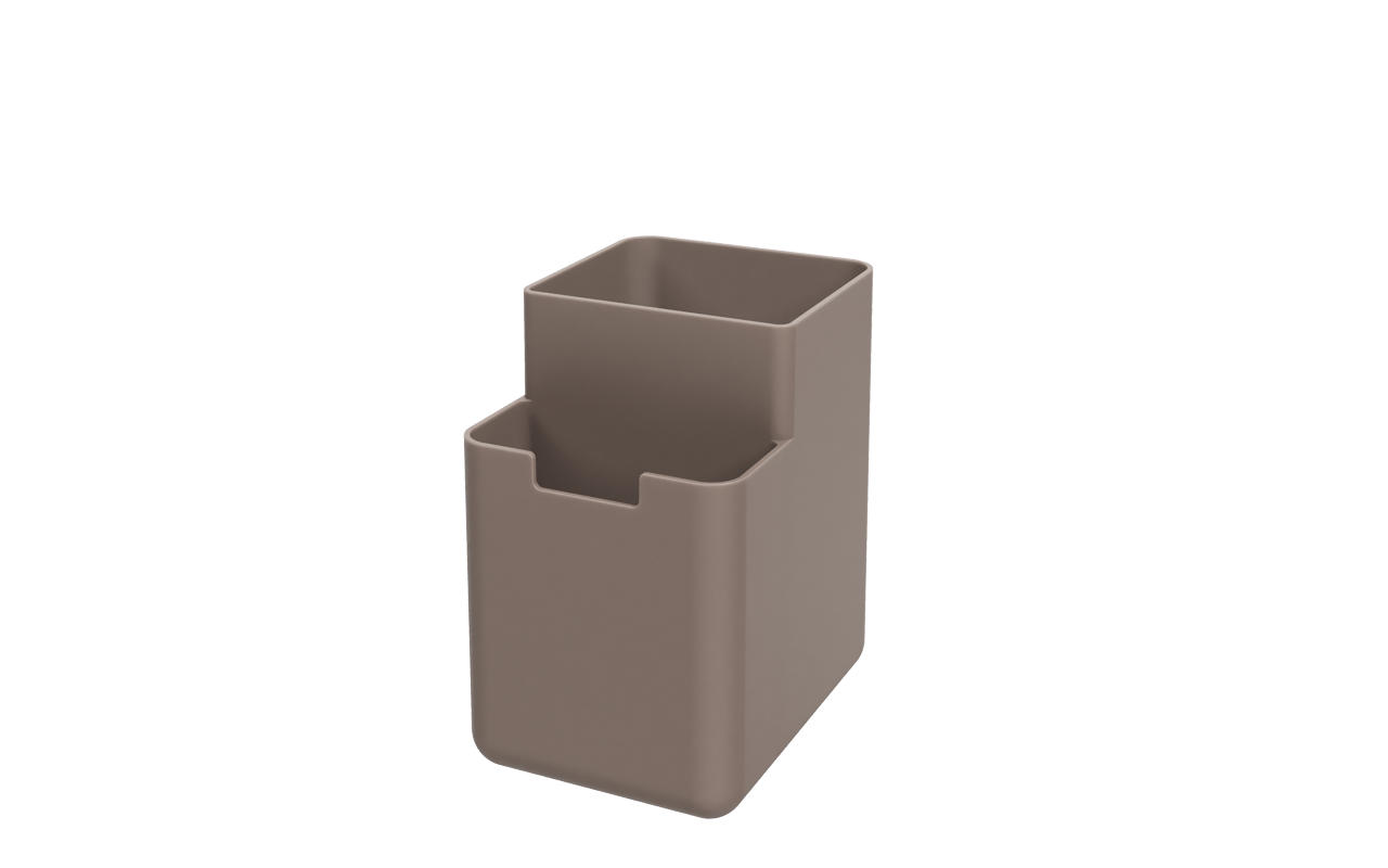 Organizador Warm Gray Single Coza 8 X 10,5 X 12,1 Cm Coza