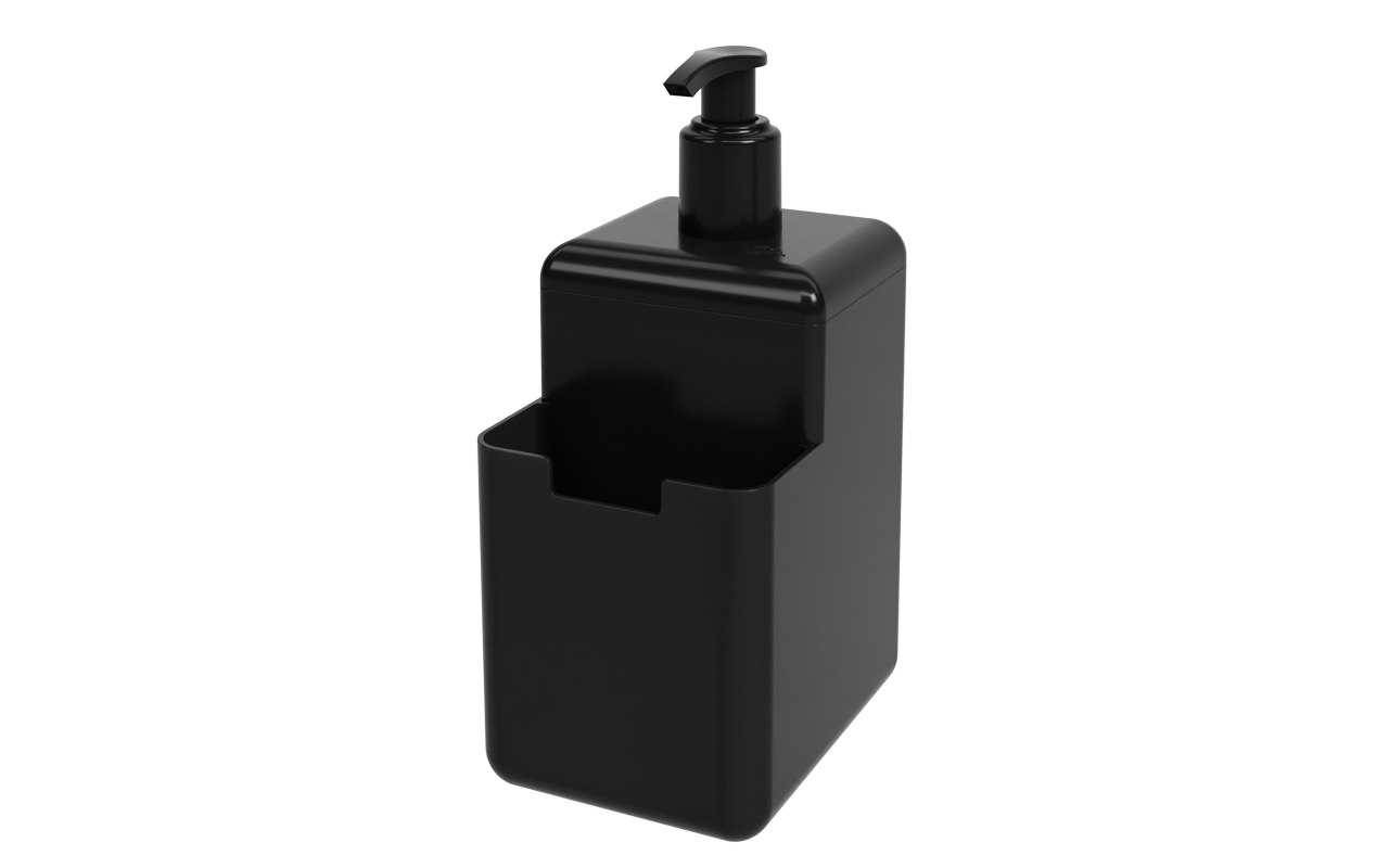 Dispenser Single 500ml Coza 8 X 10,5 X 18,2 Cm Preto