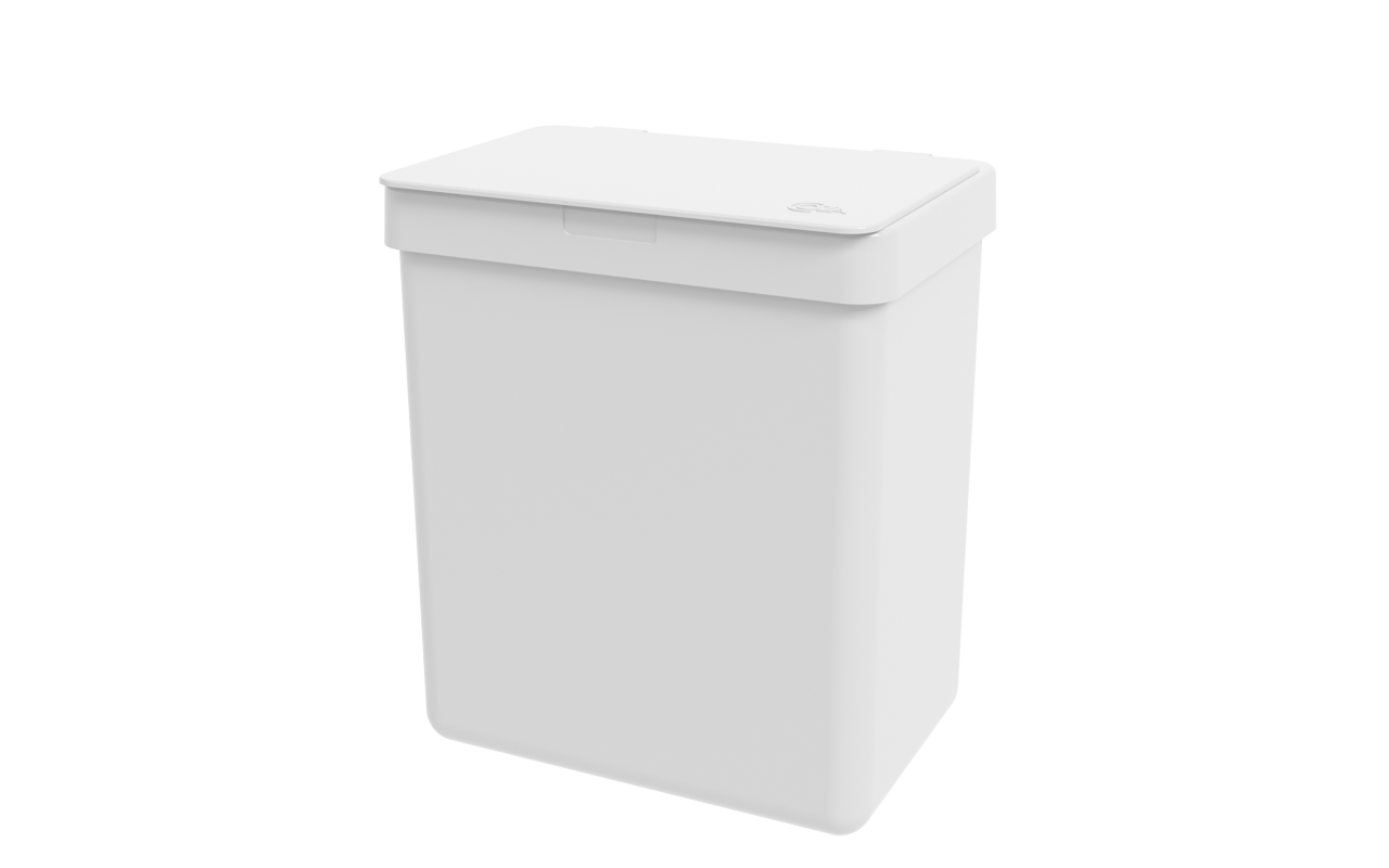 Lixeira Single 2,5 Litros Coza 16,4 X 11,8 X 18,5 Cm Branco