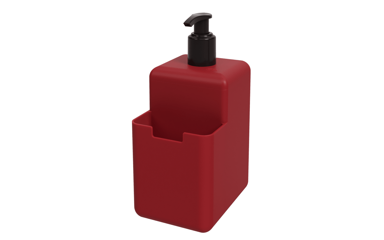 Dispenser Single 500ml Coza 8 X 10,5 X 18,2 Cm Vermelho Bold Coza Vermelho