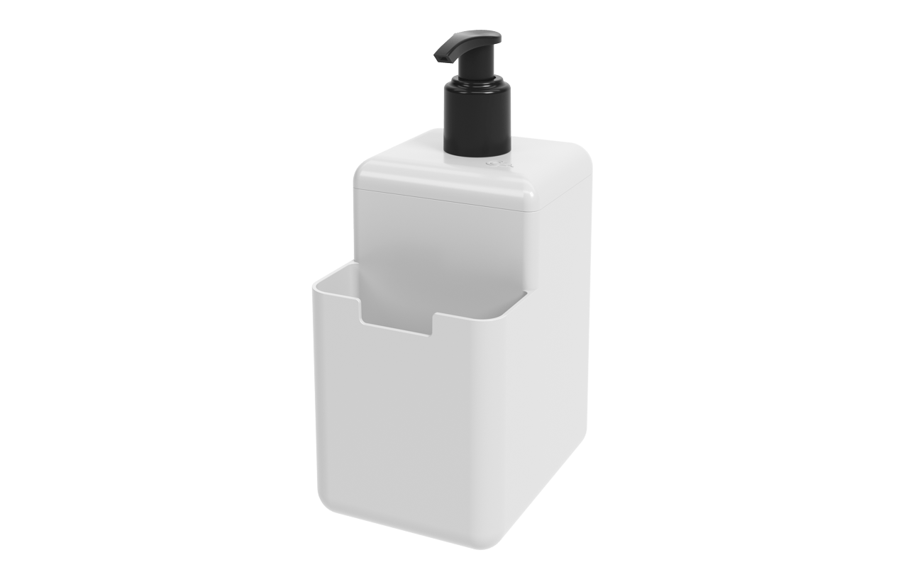 Dispenser Single 500ml Coza 8 X 10,5 X 18,2 Cm Branco Coza Branco