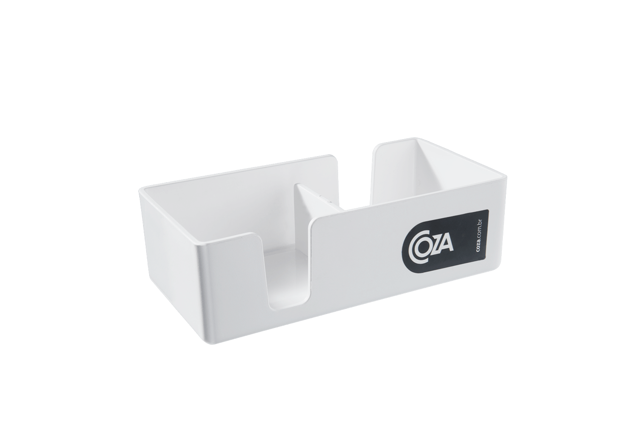 Mini Organizador Casual 12,3 X 6 X 3,8 Cm Branco Coza Branco