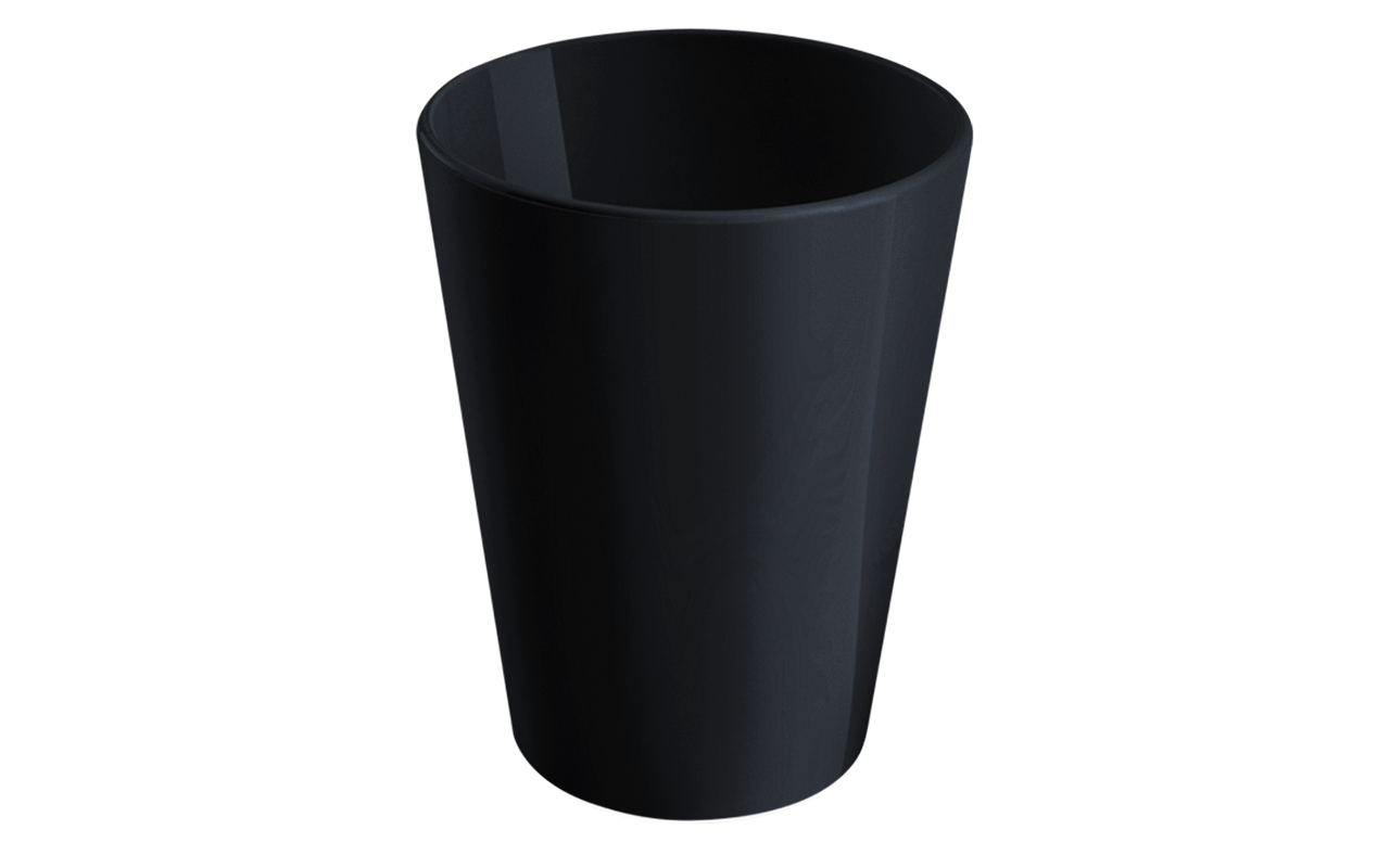 Copo Casual 7,3 X 7,3 X 8,9 Cm 200 Ml Preto Coza-326041195 Preto