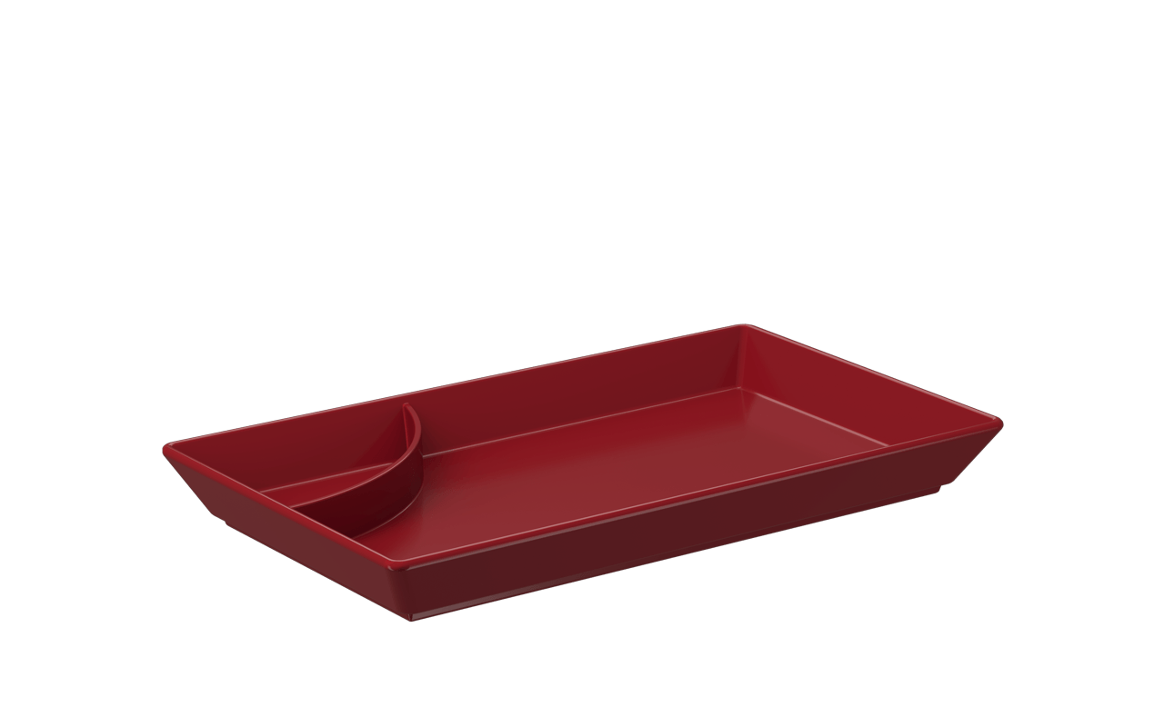 Prato Para Sushi 19,3X11,2X21,5cm Vermelho Bold Uno Coza 19,3 X 11,2 X 21,5 Cm