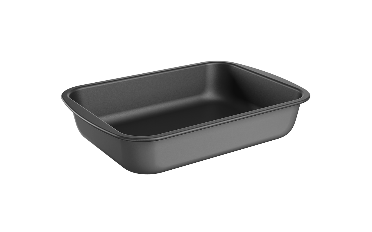 Assadeira Retangular Funda 33,5 Cm 33,5 X 24 X 6,1 Cm Grafite