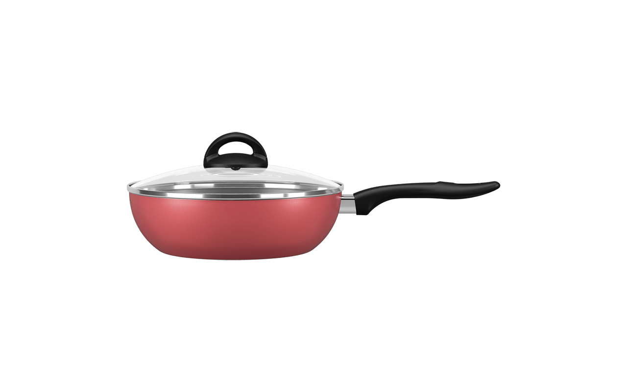 Wok Ø24 Cm Com Tampa 2,3 L Chilli Ø 24 X 7 Cm 2,3 L