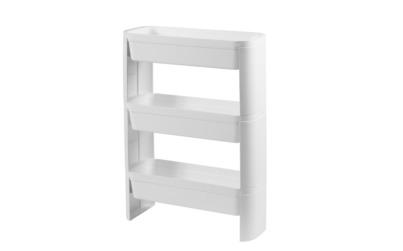 Organizador Slim 3 Andares Loft 44,83 X 17,34 X 67,85 Cm Branco Coza Branco