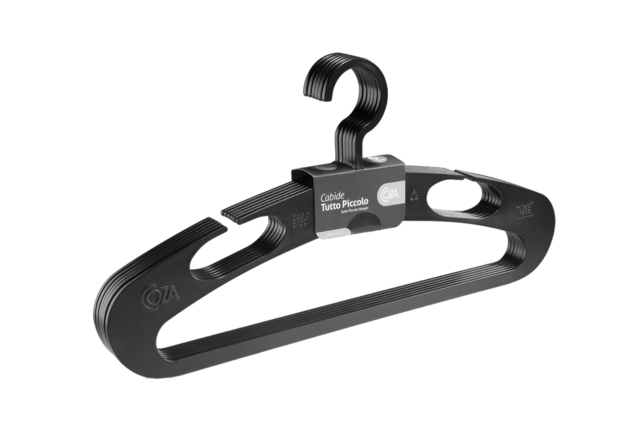 Conjunto 6 Cabides Tutto Piccolo Coza 42,1 X 0,4 X 20,8 Cm Preto Coza Preto